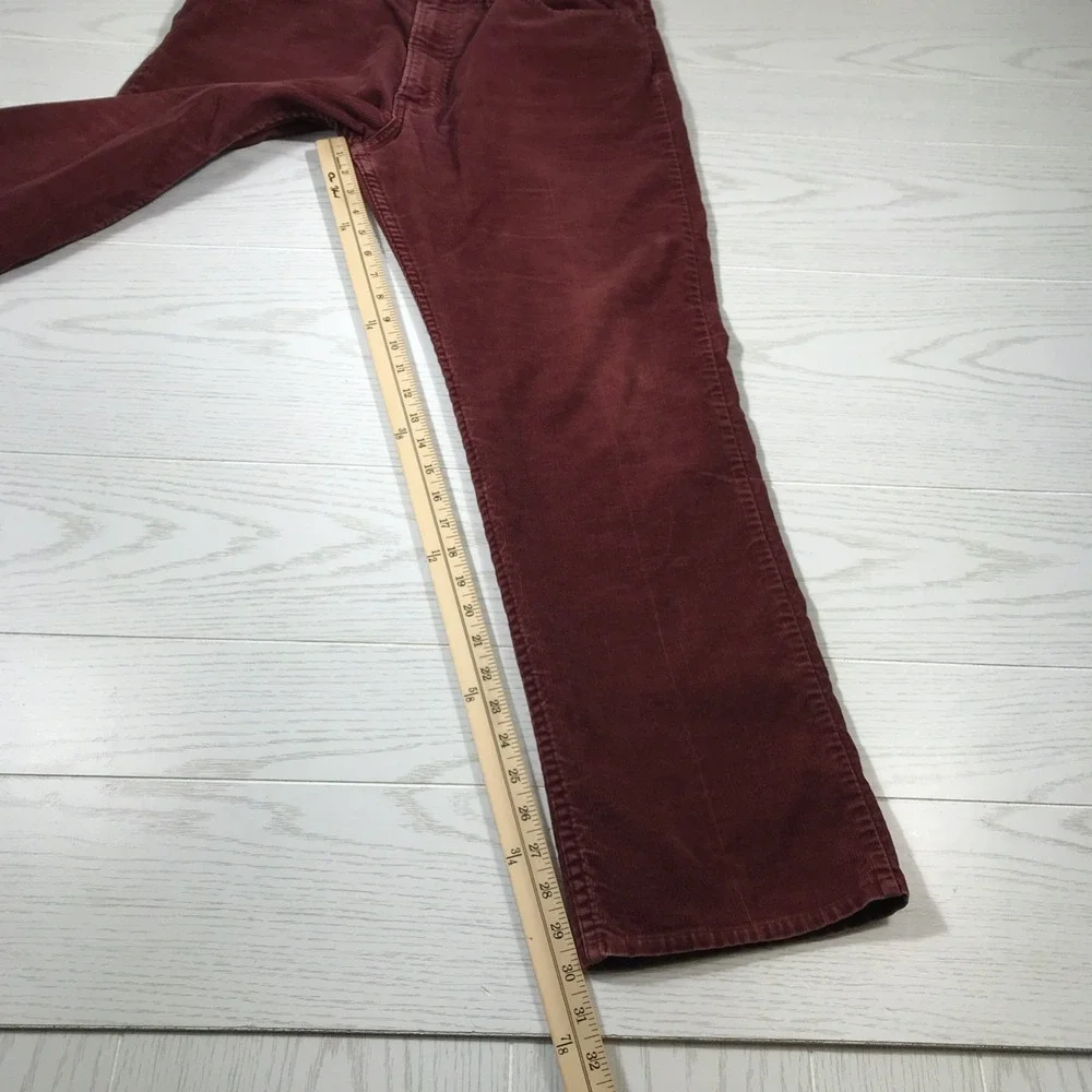 Vintage 80s Levis 519 Corduroy Pants Men 36x30 Red Cotton Straight Talon Zipper